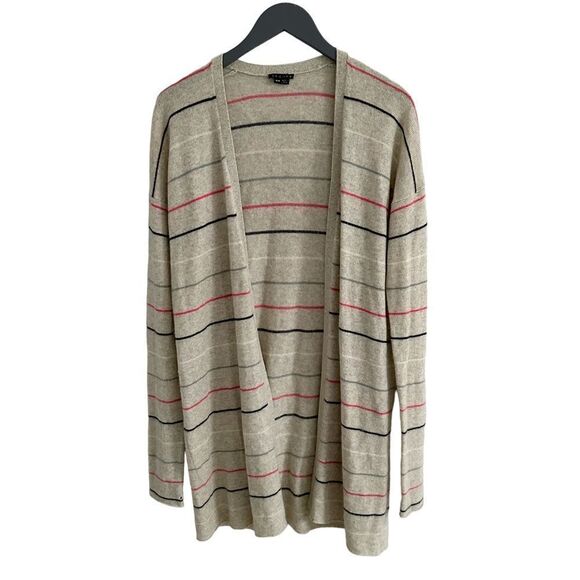 Theory 100% Cashmere Striped Cardigan - Picture 2 of 5